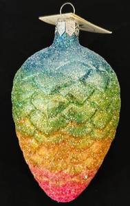 lot 341C image: TR - Christopher Radko Rainbow Pinecone Ornament