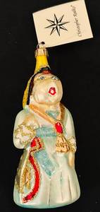 lot 419C image: FR - Christopher Radko Glass Christmas Ornament Diva Opera Singer