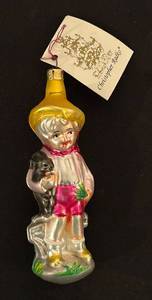 lot 423C image: FR - Christopher Radko Hand Blown and Hand Painted Glass Patricks Bunny Ornament