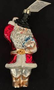 lot 424C image: FR - Christopher Radko Santa Glass Ornament with Tag