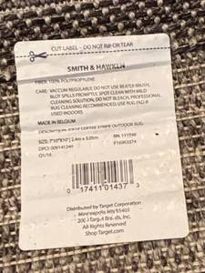 lot 47RR image: LL - Smith & Hawken Wooden Plank Rug Mat