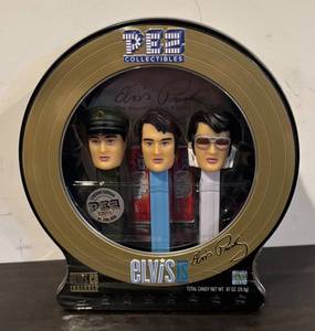 lot 766R image: LL  - Limited Edition Elvis Presley Pez Collectibles Set with CD