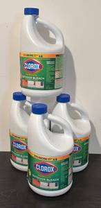 lot 791R image: LL  - Set of 4 Clorox Pro Results Outdoor Bleach Bottles