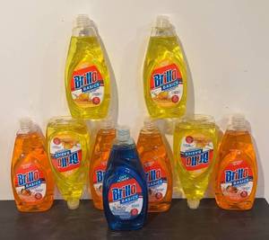 lot 798R image: LL  - Lot of 9 Brillo Basics Dishwashing Liquids Assorted Scents