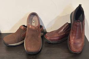 lot 805R image: LL  - 2 Pairs of Mens Size 10 12 Shoes by Cole Haan and Merrell