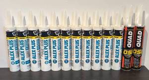 lot 808R image: LL  - Lot of 13 DAP Alex Plus and OSI Quad Caulk Tubes