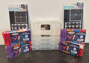 lot 812R image: LL  - Organizers, Clothespins, and Furniture Protection Pads Set