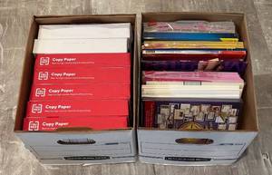 lot 819R image: LL  - Lot of Copy Paper, Colored Paper, Laminating Pouches, Mailing Labels and More