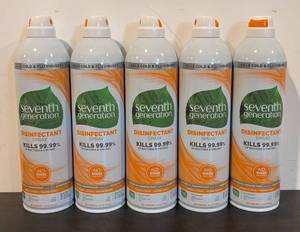 lot 822R image: LL  - Set of 5 Seventh Generation Disinfectant Spray Bottles