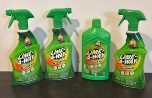 lot 827R image: LL  - Set of 4 Lime-A-Way Calcium, Lime, and Rust Cleaner Bottles