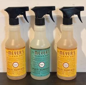 lot 829R image: LL  - Lot of 3 Mrs. Meyers Clean Day Multi-Surface Cleaners including Orange Clove and Basil