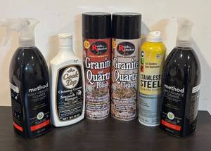 lot 860R image: LL  - Collection of 6 Surface Cleaners for Granite, Stainless Steel and Range Tops