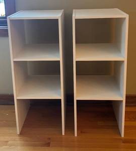 lot 873R image: LR - Two White Shelves