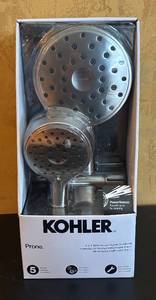 lot 874R image: LR - New Kohler PowerSweep Showerhead System - Overhead  Handheld Showerheads