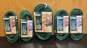 lot 888R image: LR - New 20 ft & 75 ft Extension Cords