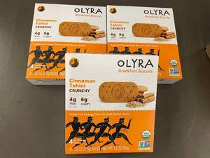 lot 333 image: Trol - 3x OLYRA Cinnamon Tahini Crunchy Breakfast Biscuits