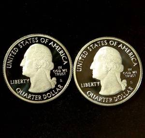 lot 54 image: (2) Proof 2020-S .999 Fine ATB Quarters, .448 oz Total ASW