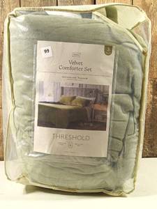 lot 99 image: Threshold - Velvet Comforter and Sham Set