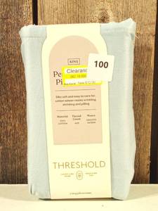 lot 100 image: Threshold - King 400 Thread Count Solid Performance Pillowcase Set Light Blue