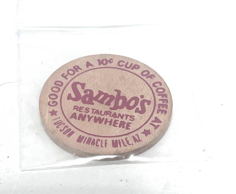 lot 39 image: Vintage Sambos Restaurant Token Good for a Cup of Coffee
