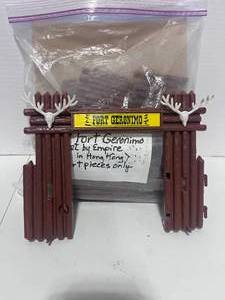 lot 65 image: 1978 Fort Geronimo Playset by Empire-18 Fort Pieces Not Complete