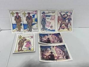 lot 75 image: 7 Holsum Bread American Maid Bread Boy Scouts Invisible Color Pictures