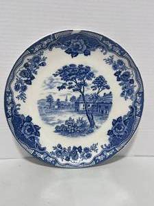 lot 104 image: Vintage Blue Normandy Plate