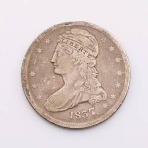 lot 10 image: 1837 Capped Bust Half Dollar