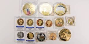 lot 66 image: Lot of Famous Replica Coins