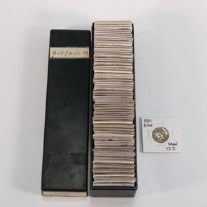 lot 57 image: 79 Buffalo Nickels in 2x2 Holders
