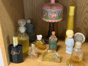 lot 105 image: Vintage Avon Cologne Bottles Collection with Decorative Glass Designs