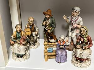 lot 139 image: Set of Vintage Ceramic Figurines Lepton and Homco Japan Taiwan
