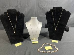 lot 220A image: Collection of Pearl Necklaces and Pearl Sterling Silver Pendant