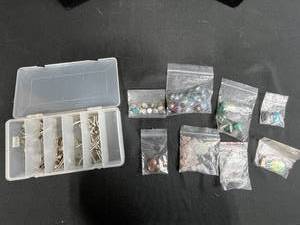 lot 229 image: Jewelry Making Lot with Gemstones, Findings, and Stones Assorted