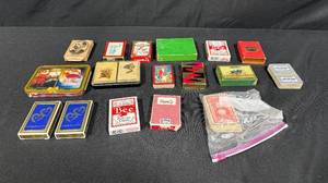 lot 25 image: Collection of Vintage and Modern Playing Card Decks Assorted Brands and Designs