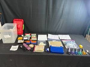 lot 160 image: Large Scrapbooking and Craft Lot with Scissors, Art Paper, Tools, and Supplies