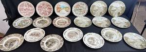 lot 198 image: Collection of Vintage State and Souvenir Plates - Scenic Landmarks & Historical Themes Inc Vernon Kilns