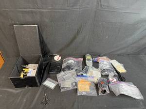 lot 125 image: DYMO LetraTag Label Maker with Labeling Supplies and Storage Box