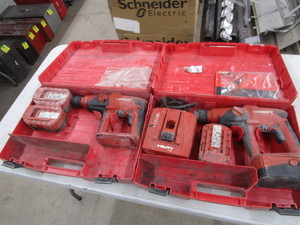 lot 68 image: Hilti Cordless Hammer Drills & Charger (batteries don�t charge)