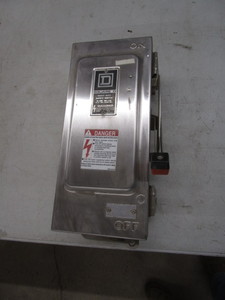 lot 278 image: (Near New) Stainless Steel Square D Disconnect Switch