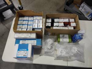 lot 38 image: Lutron Homeworks Switches & Dimmers...