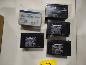lot 77 image: (5) 12 Volt Batteries...