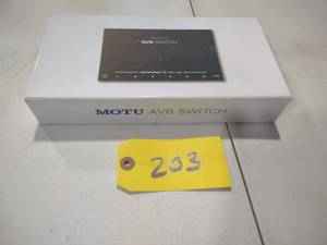 lot 203 image: Motu AVB Switch...