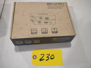 lot 230 image: Binary B-330-1CAT-40 4K HDMI Extend...