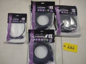 lot 282 image: (4) Assorted HDMI Cables...