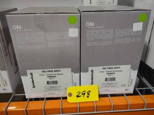 lot 298 image: (2) Speaker Craft OE6 Three White S...
