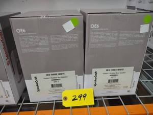 lot 299 image: (2) Speaker Craft OE6 Three White S...