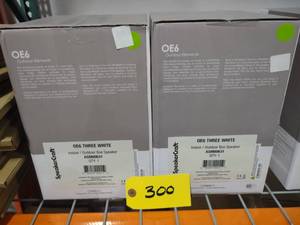 lot 300 image: (2) Speaker Craft OE6 Three White S...