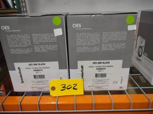 lot 302 image: (2) Speaker Craft OE5 One Black Spe...