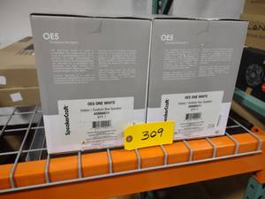 lot 309 image: (2) Speaker Craft OE5 One White Spe...